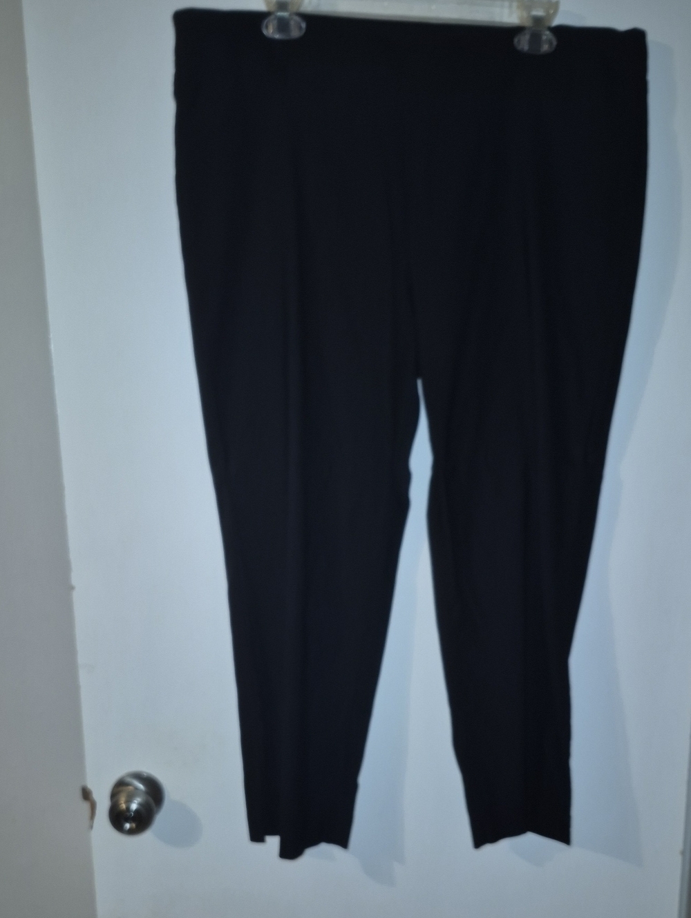 Counterparts Black Straight-Leg Pull-On Ankle Length Pants